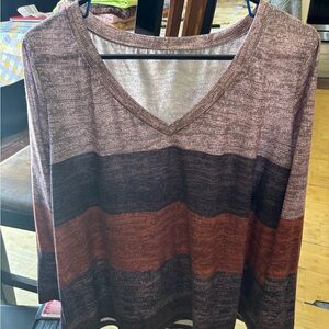 Striped V-Neck Sweater